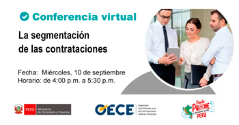  Conferencia online gratis "La segmentación de las contrataciones" del OECE