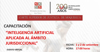  Conferencia virtual "Inteligencia artificial aplicada al ámbito jurisdiccional"