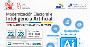 Seminario online "Modernización Electoral e Inteligencia Artificial" del JNE