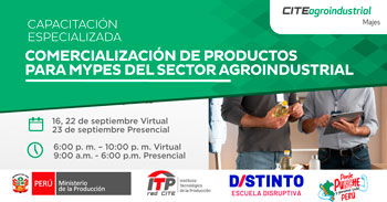  Curso Especializado en "Comercialización de Productos para Mypes del Sector Agroindustrial"