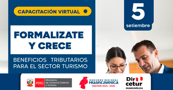  Curso virtual "Formalízate y crece: Beneficios tributarios para el sector turismo" 