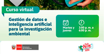  Curso online "Gestión de datos e inteligencia artificial para la investigación ambiental"  del MINAM
