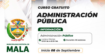  Curso online gratis "Administración pública" de la Municipalidad de Mala