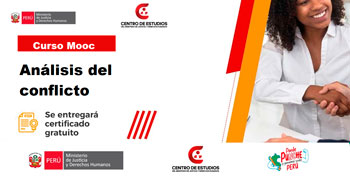  Curso virtual gratuito: "Análisis del conflicto" del Ministerio de Justicia