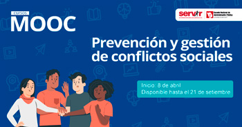 Curso virtual gratuito con certificado "Prevención y Gestión de Conflictos Sociales" del SERVIR