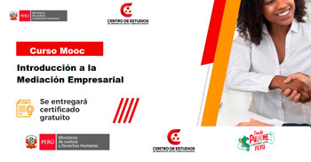 Curso virtual gratuito: "Introducción a la Mediación empresarial" del Ministerio de Justicia