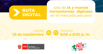Curso online "Uso de IA y nuevas herramientas digitales en el mercado peruano" de PRODUCE