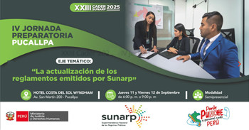  Evento gratis "La actualización de los reglamentos emitidos por Sunarp" de la SUNARP