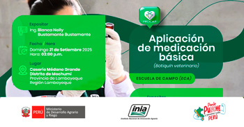 Evento presencial "Aplicación de medicación básica ( botiquín veterinario)" del INIA