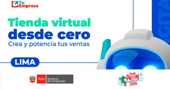 Evento presencial "Crea tu Tienda Virtual Desde Cero" del PRODUCE