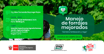Evento presencial "Manejo de forrajes mejorados (Siembra, fertilización y riego)" del INIA