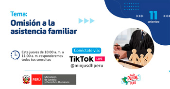  Evento online gratis "Omisión a la asistencia familiar" del MINJUSDH