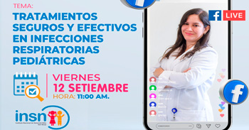 Evento online gratis "Tratamientos efectivos y seguros en infecciones respiratorias pediátricas" del INSNSB
