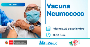 Evento online "Vacuna Neumococo" de EsSalud