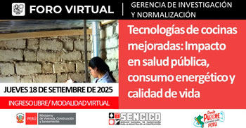 Foro online gratis "Tecnología de cocinas mejoradas"  del SENCICO