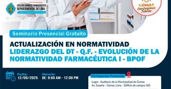 Seminario presencial gratis "Actualización en normatividad y liderazgo farmacéutico – BPOF"