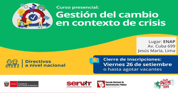 Curso presencial gratis: "Gestión del Cambio en Contexto de Crisis" del Servir