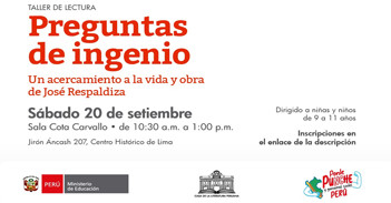 Taller presencial gratis Preguntas de ingenio. Un acercamiento a la vida y obra de José Respaldiza 