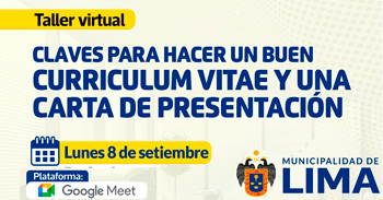 Taller online "Claves para hacer un buen currículum vitae y una carta de presentación"