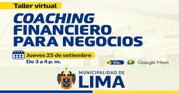 Taller online gratis "Coaching financiero para negocios" del Desarrollo Económico MML