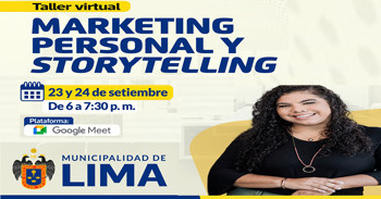 Taller online gratis "Marketing personal y Storytelling" del Desarrollo Económico MML