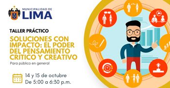 Taller online gratis "Soluciones de Impacto – El poder del pensamiento crítico y creativo" 