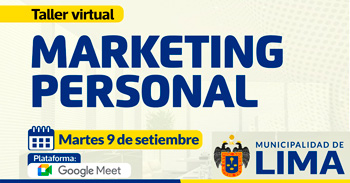 Taller online "Marketing personal" de la MUNICIPALIDAD DE LIMA