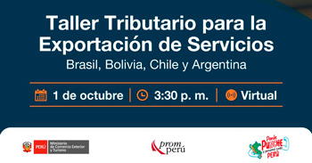 Taller online Tributario para la Exportación de Servicios del PromPerú