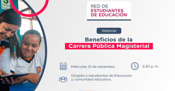  Webinar online "Beneficios de la Carrera Pública Magisterial" de MINEDU