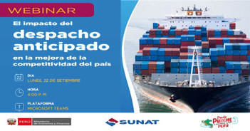 Webinar online  "El impacto del despacho anticipado en la mejora de la competitividad del país"  