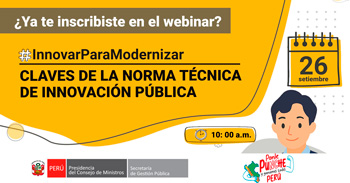Webinar online "Innovar para modernizar: claves de la gestión de la innovación pública"