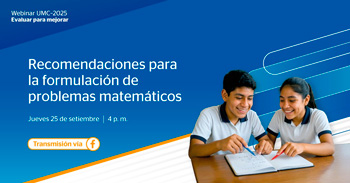 Webinar online "Recomendaciones para la formulación de problemas matemáticos" de MINEDU