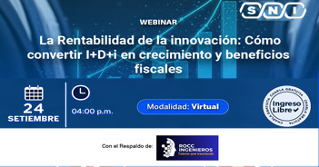 Webinar virtual "La rentabilidad de la innovación: cómo convertir I+D+i en crecimiento y beneficios fiscales" 