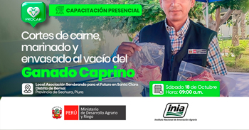 Capacitación presencial  "Cortes de carne, marinado y envasado al vacío del Ganado Caprino" del INIA