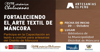 Capacitación presencial: "Fortaleciendo el Arte Textil de Máncora" de la Municipalidad Distrital de Máncora