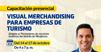 Capacitación presencial gratis "Visual merchandising para empresas de turismo" del Desarrollo Económico MML