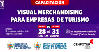 Capacitación presencial: "Visual Merchandising para empresas de turismo" - GERCETUR La Libertad