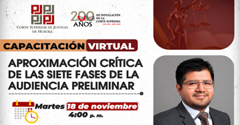 Capacitación online "Aproximación Crítica de las Siete Fases de la Audiencia Preliminar"