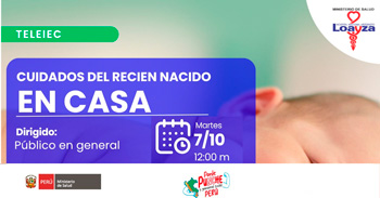 Capacitación online "Cuidados el recién nacido en casa" del Hospital Nacional Arzobispo Loayza