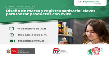  Capacitación online "Diseño de marca y registro sanitario: Claves para lanzar productos con éxito"  
