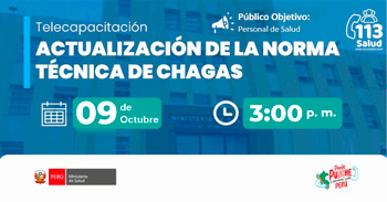 Capacitación online gratis "Actualización de la norma técnica de chagas"  del MINSA