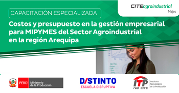  Capacitación online gratis Costos y Presupuesto en la Gestión Empresarial para MIPYMES del Sector Agroindustrial