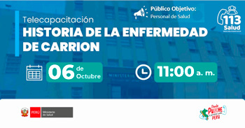 Capacitación online gratis "Historia de la enfermedad de Carrion"  del MINSA