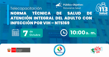 Capacitación online gratis Norma técnica de salud de atención integral del adulto con infección por VIH – NTS169