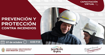 Capacitación online gratis "Prevención y Protección Contra Incendios" de la DRTPE de San Martín