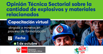 Capacitación online "Opinión Técnica Sectorial sobre la cantidad de explosivos y materiales relacionados" 