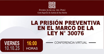 Capacitación online "La prisión preventiva en el marco de la Ley N° 30076"