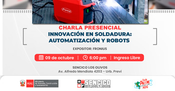 Charla presencial "Innovación en soldadura: automatización y robots" del SENCICO