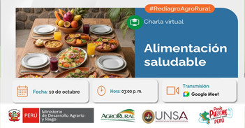 Charla online gratis "Alimentación saludable." de Agro Rural
