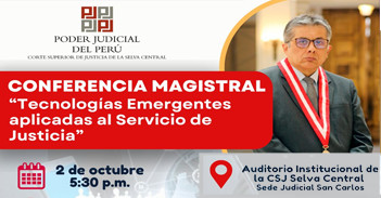 Conferencia presencial "Tecnologías Emergentes aplicadas al Servicio de Justicia" 